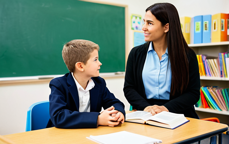 **

A school social worker, fully clothed in professional attire, is sitting at a small table in a brightly lit classroom, engaging in active listening with a student. The student, also fully clothed, looks thoughtful. Books are stacked neatly on a nearby shelf. The scene emphasizes empathy and trust. Background: A calming, organized classroom environment.

*   **Keywords:** Safe for work, appropriate content, fully clothed, professional, modest, family-friendly, perfect anatomy, natural pose, high quality, school social worker, student, classroom, active listening, empathy, trust.

**