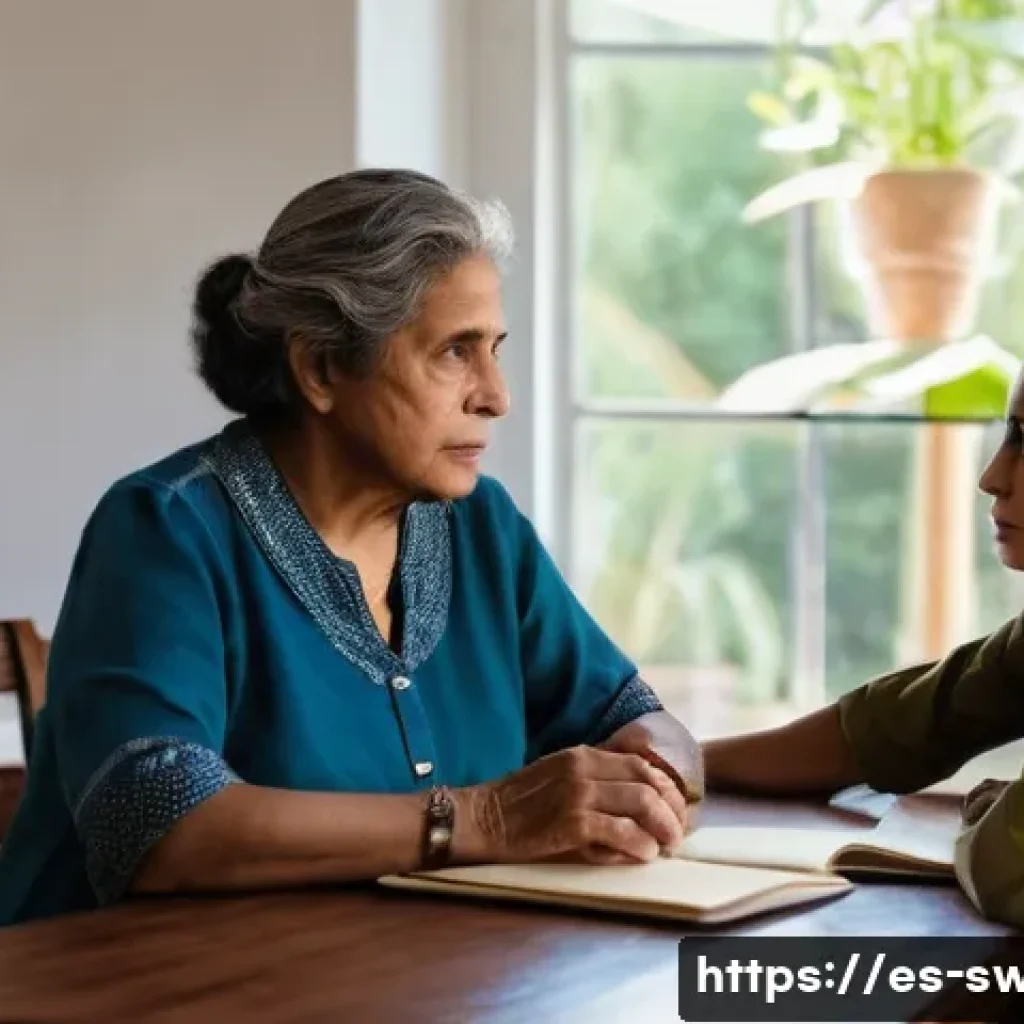 학교사회복지사의 현장 문제 해결 사례 - **Image Prompt: Bridging Gaps in Absenteeism**
    A warm, realistic illustration showing a kind, fe...