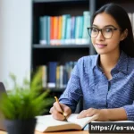 학교사회복지사 자격시험 학습 전략 - **Prompt 1: Focused Study Session for Professional Development**
    "A diligent young woman, of div...